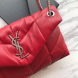 Dettagli perfetti Replica Perfetta piccola YSL Saint Laurent Loulou Puffer rossa