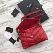 Dettagli perfetti Replica Perfetta piccola YSL Saint Laurent Loulou Puffer rossa