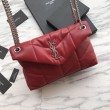 Dettagli perfetti Replica Perfetta piccola YSL Saint Laurent Loulou Puffer rossa