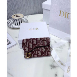 Alta gamma replica Portafoglio da sella obliquo Christian Dior rosso