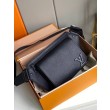 Aerogram Slingbag Pelle di vitello M57081 Nera