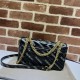 Imitazione The Hacker Project borsa piccola GG Marmont 443497 Nera