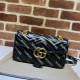 Imitazione The Hacker Project borsa piccola GG Marmont 443497 Nera