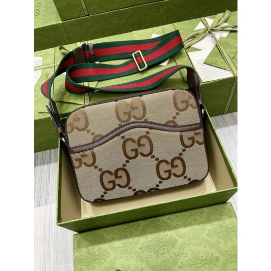 Borsa a tracolla con Interlocking G 675891