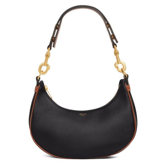 Borsa Celine Ava Con Tracolla Media In Pelle Di Vitello Liscia Nera