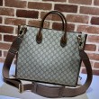 Borsa media con borsa G intrecciata 674148 marrone