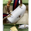 Qualità superiore replica Small Top Handle Con Bamboo 675797 Cream