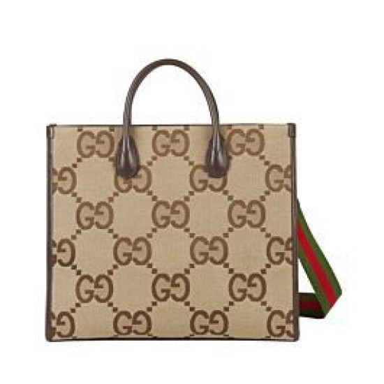 Borsa Tote con jumbo GG 678839 Caffè scuro