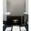 Celine Borse Firmate Replica A Tracolla Catena Triomphe In Tela Triomphe Caffè