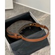 Celine Mini Ava In Tela Triomphe E Pelle Di Vitello Marrone