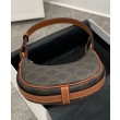 Celine Mini Ava In Tela Triomphe E Pelle Di Vitello Marrone