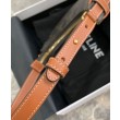 Celine Mini Ava In Tela Triomphe E Pelle Di Vitello Marrone