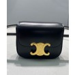 Celine Mini Triomphe In Vitello Lucido Nero