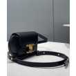 Celine Mini Triomphe In Vitello Lucido Nero