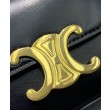 Celine Mini Triomphe In Vitello Lucido Nero