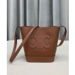 Celine Secchiello Piccolo Cuir Triomphe Coffee