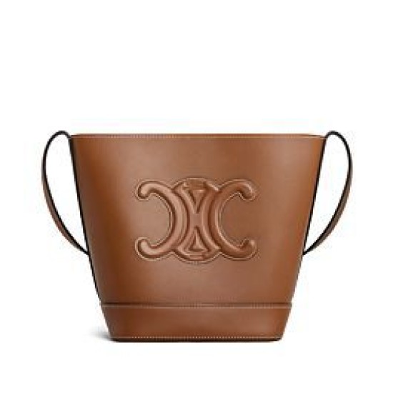 Celine Secchiello Piccolo Cuir Triomphe Coffee