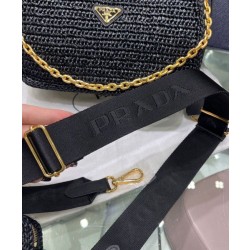 fedele Prada Re-Edition 2005 Borsa in rafia 1BH204 nera
