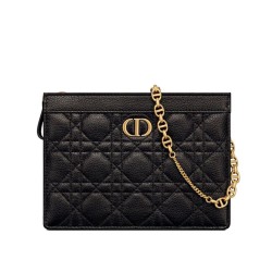 Astuccio Christian Dior Caro con cerniera nero