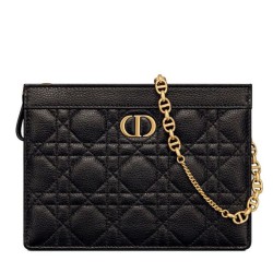 Astuccio Christian Dior Caro con cerniera nero