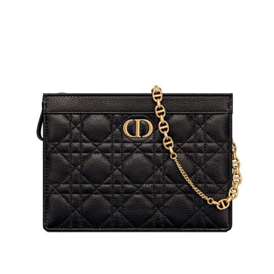 Astuccio Christian Dior Caro con cerniera nero Astuccio Christian Dior Caro con cerniera nero