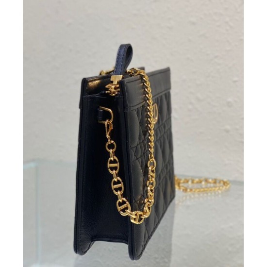 Astuccio Christian Dior Caro con cerniera nero Astuccio Christian Dior Caro con cerniera nero