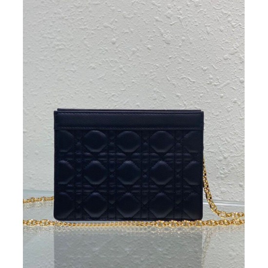 Astuccio Christian Dior Caro con cerniera nero Astuccio Christian Dior Caro con cerniera nero