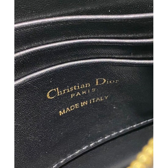 Astuccio Christian Dior Caro con cerniera nero Astuccio Christian Dior Caro con cerniera nero