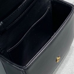 Celine Mini Triomphe In Vitello Lucido Nero