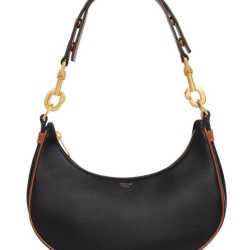 Borsa Celine Ava Con Tracolla Media In Pelle Di Vitello Liscia Nera