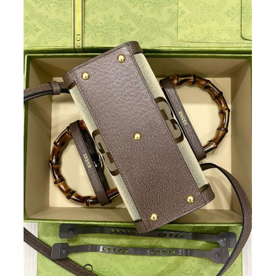 Diana Jumbo GG Mini Tote Bag 655661 Caffè scuro Diana Jumbo GG Mini Tote Bag 655661 Caffè scuro