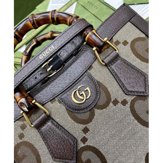 Imitazione Imitazioni borse griffate tote piccola Diana Jumbo GG 660195 Caffè scuro Imitazione Imitazioni borse griffate tote piccola Diana Jumbo GG 660195 Caffè scuro