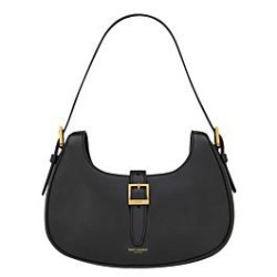 YSL Saint Laurent Borse Replica Alta Qualità Hobo Le Fermoir In Pelle Lucida Nera