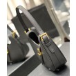 YSL Saint Laurent Borse Replica Alta Qualità Hobo Le Fermoir In Pelle Lucida Nera
