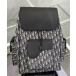 Zaino Christian Dior Saddle blu scuro