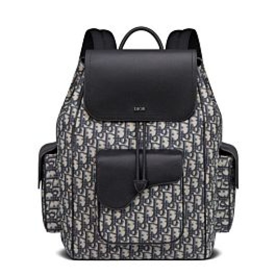Zaino Christian Dior Saddle blu scuro