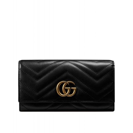 Alta gamma replica Dettagli perfetti GG Marmont continental wallet 443436