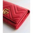 Dettagli perfetti Portafoglio GG Marmont continental 443436 Rosso