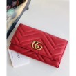 Dettagli perfetti Portafoglio GG Marmont continental 443436 Rosso