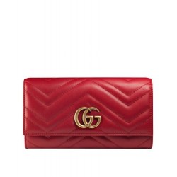 Dettagli perfetti Portafoglio GG Marmont continental 443436 Rosso
