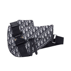 Borse Replica Alta Qualità da Saddle obliqua Christian Dior blu scuro