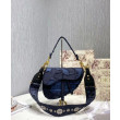 Borsa di tela ricamata mimetica con sella Christian Dior Borsa di tela ricamata mimetica con sella Christian Dior