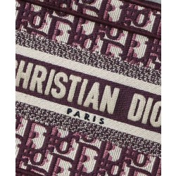 Qualità superiore replica tote Christian Dior Mini Book Qualità superiore replica di tela ricamata obliqua originale Dior rossa