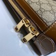 Dettagli perfetti 1955 Horsebit Borse Replica piccola con manico superiore 621220 Caffè