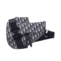 Borse Replica Alta Qualità da Saddle obliqua Christian Dior blu scuro