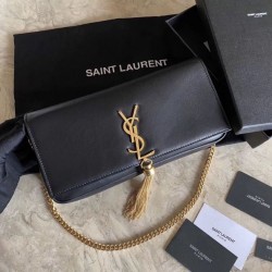 Cloni Firmate Dettagli perfetti Imitazioni borse griffate nappa YSL Saint Laurent kate 99 nera imitazioni