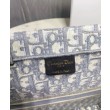 Tote libro Christian Dior con ricamo obliquo Dior grigio
