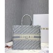 Tote libro Christian Dior con ricamo obliquo Dior grigio