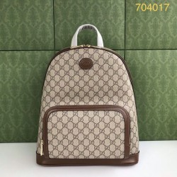 Dettagli perfetti Zaino Gucci con Incastro G 704017 Marrone