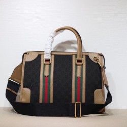 Borsa Gucci media in tela con manico superiore 715666 blu Borsa Gucci media in tela con manico superiore 715666 blu